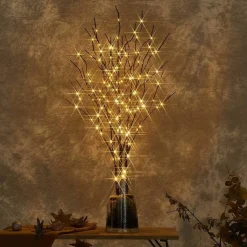 Plug in Lighted Branch with Fairy Lights - 150 LED, Brown (32 Inch)
