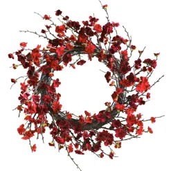 24" Plum Blossom Wreath