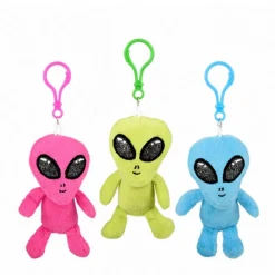 Plush Alien Clip On 3 Inch Assorted Colors