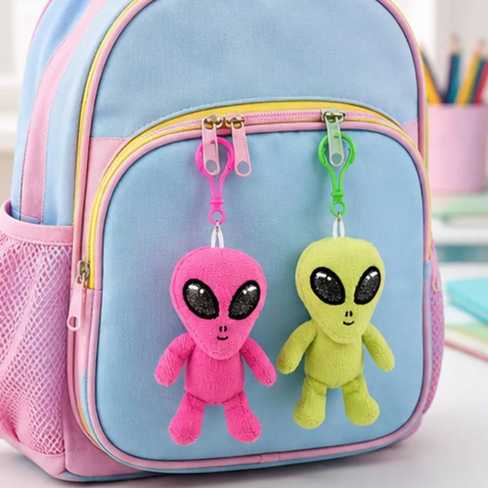 Plush Alien Clip On 3 Inch Assorted Colors