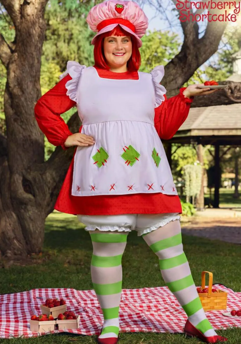 Plus Size Retro Strawberry Shortcake Costume for Women