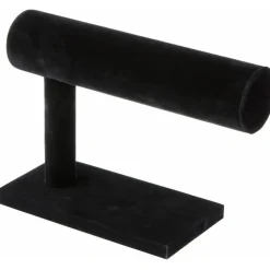 Plymor Black Velvet Side T-Bar Bracelet Display Stand, 7.25" W x 5" H