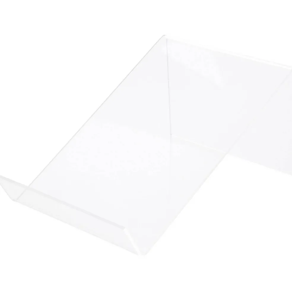 Plymor Clear Acrylic Book Easel with Flat Ledge, 5" W x 8" D x 4.5" H