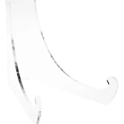 Plymor Clear Acrylic Flat Back Display Easel with Extra Deep Support Ledges, 8" H x 7" W x 10" D
