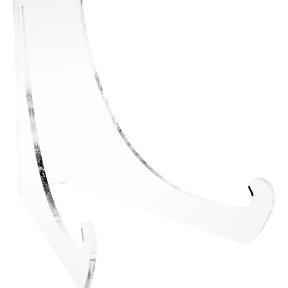 Plymor Clear Acrylic Flat Back Display Easel with Extra Deep Support Ledges, 8" H x 7" W x 10" D