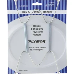 Plymor Stainless Steel Wall Mountable Tray and Platter Hanger, 8.25" H x 4.75" W x 0.875" D (For Trays or Platters 10" - 16")