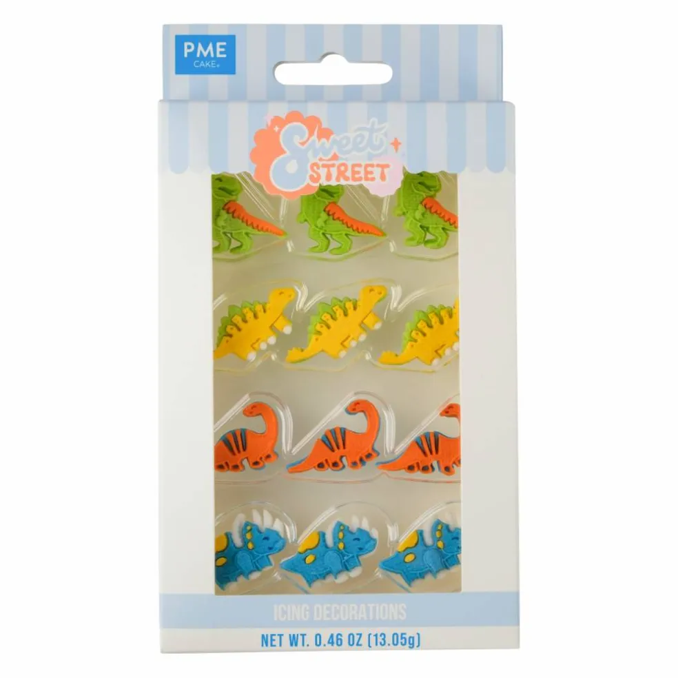 PME Cake Sweet Street® Dinosaur Icing Decorations
