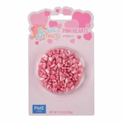 PME Cake Sweet Street™ Pink Hearts Sprinkles