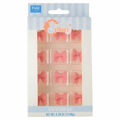 PME Cake Sweet Street® Pink Shimmer Bows Icing Decorations