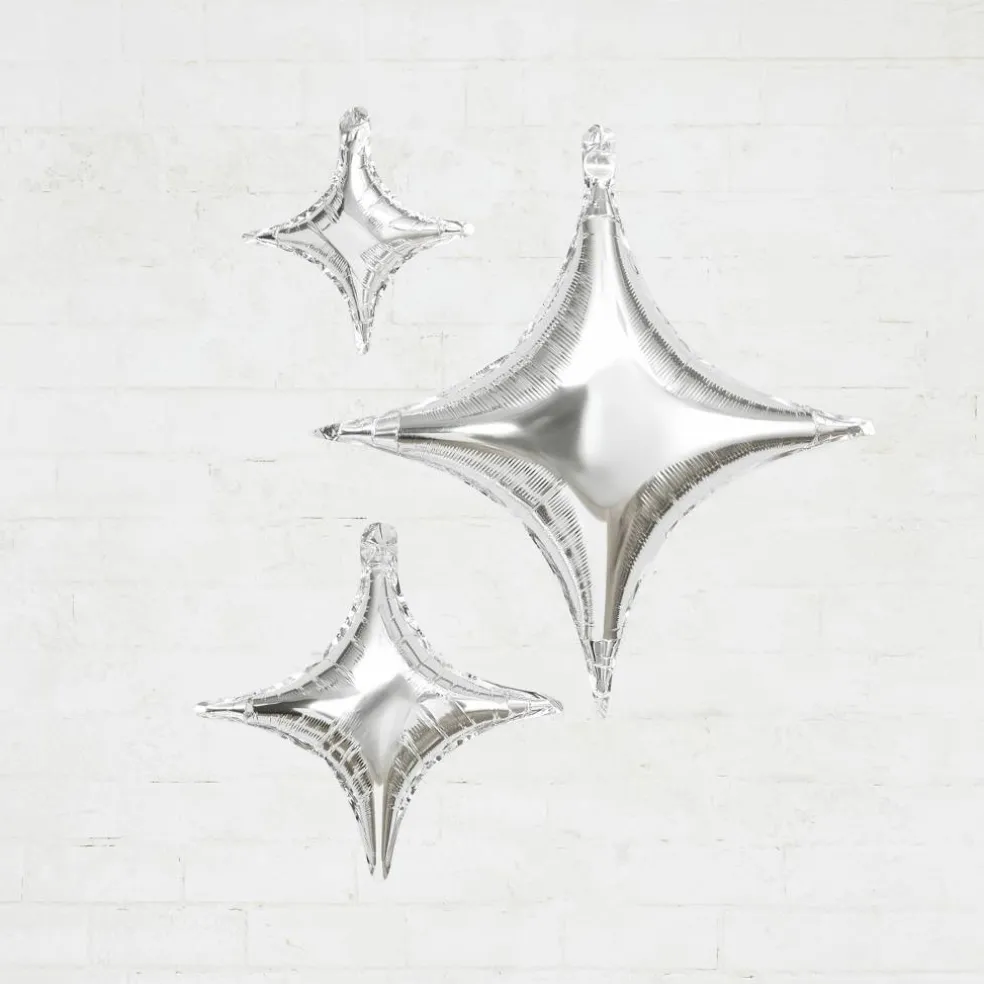4-Pointed Star Foil Balloons Set by Celebrate It™
