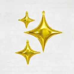 4-Pointed Star Foil Balloons Set by Celebrate It™