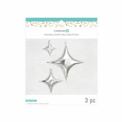 4-Pointed Star Foil Balloons Set by Celebrate It™