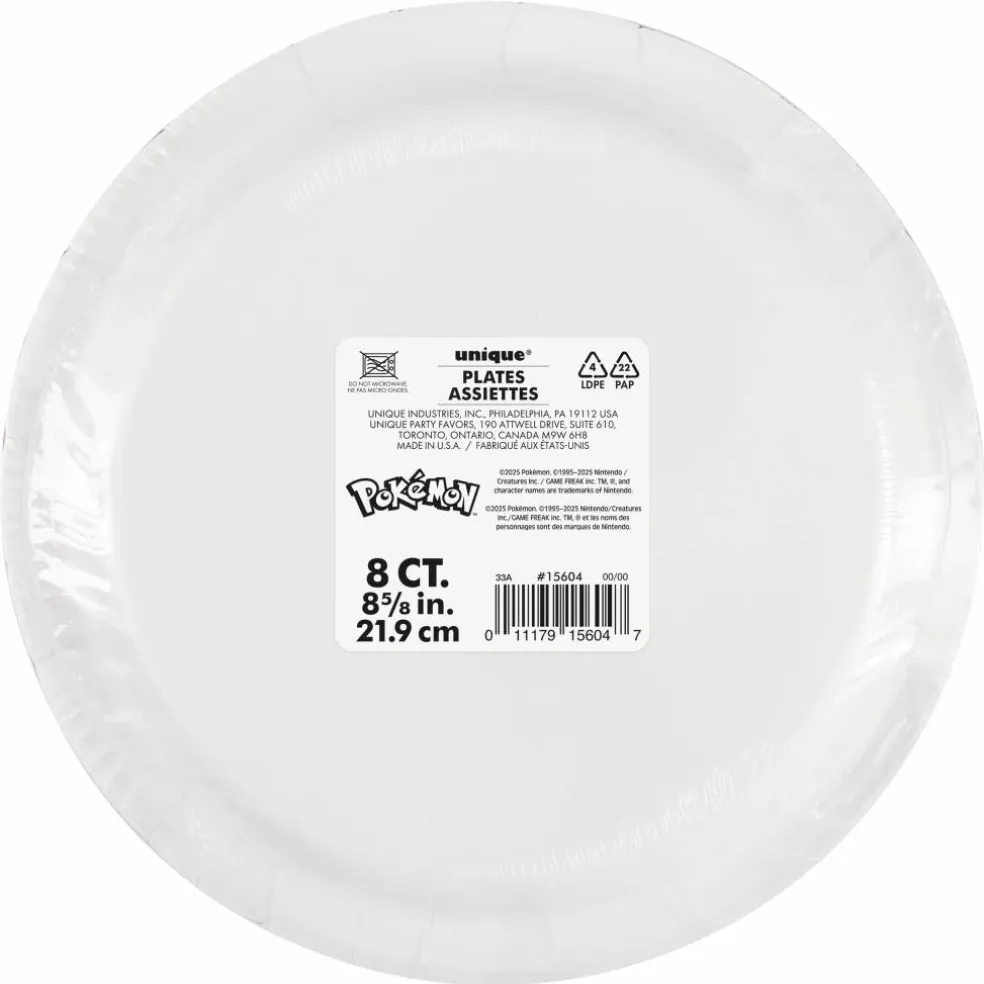 8.5" Pokémon™ Paper Plates, 8ct.