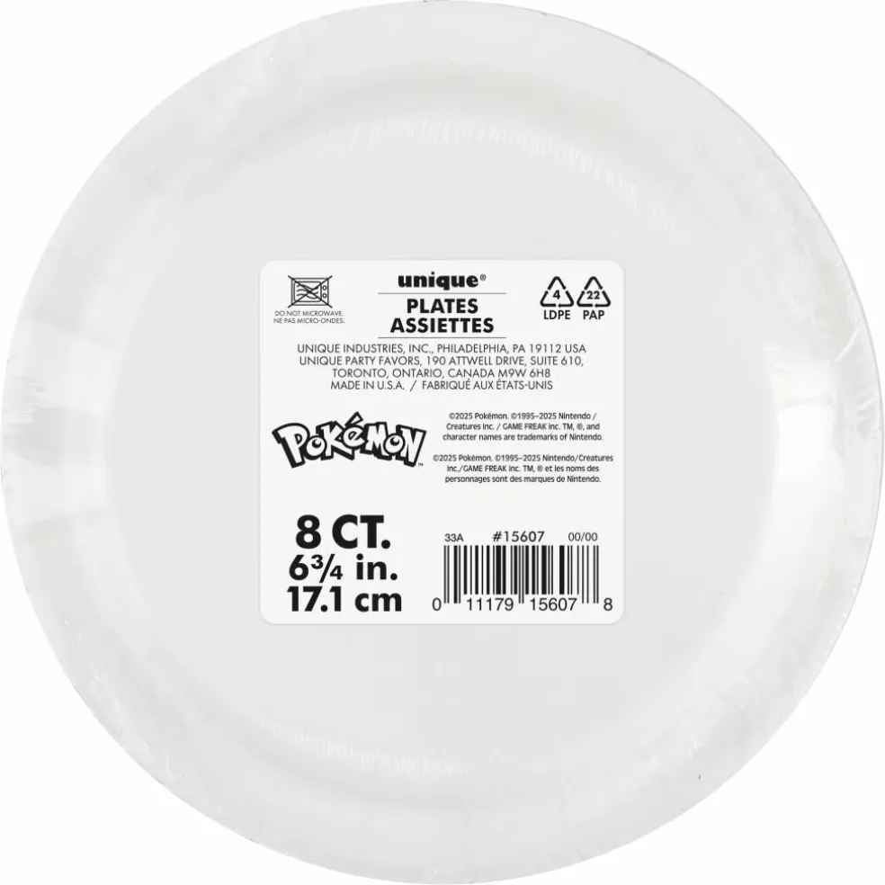 7" Pokémon™ Paper Plates, 8ct.