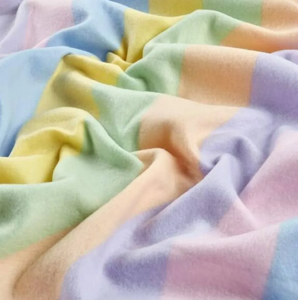 Polar Fleece 58" Pastel Stripe 3 Yard Pre-Cut Fabric