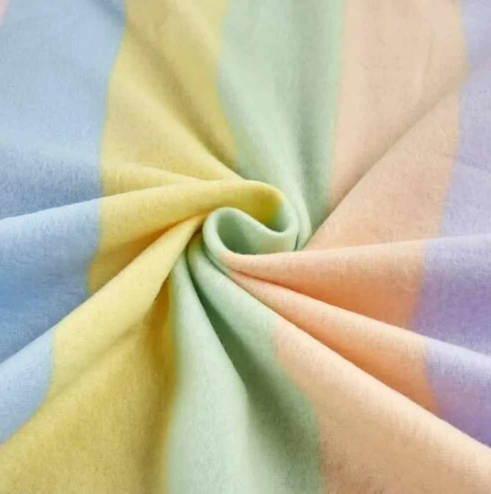 Polar Fleece 58" Pastel Stripe 3 Yard Pre-Cut Fabric