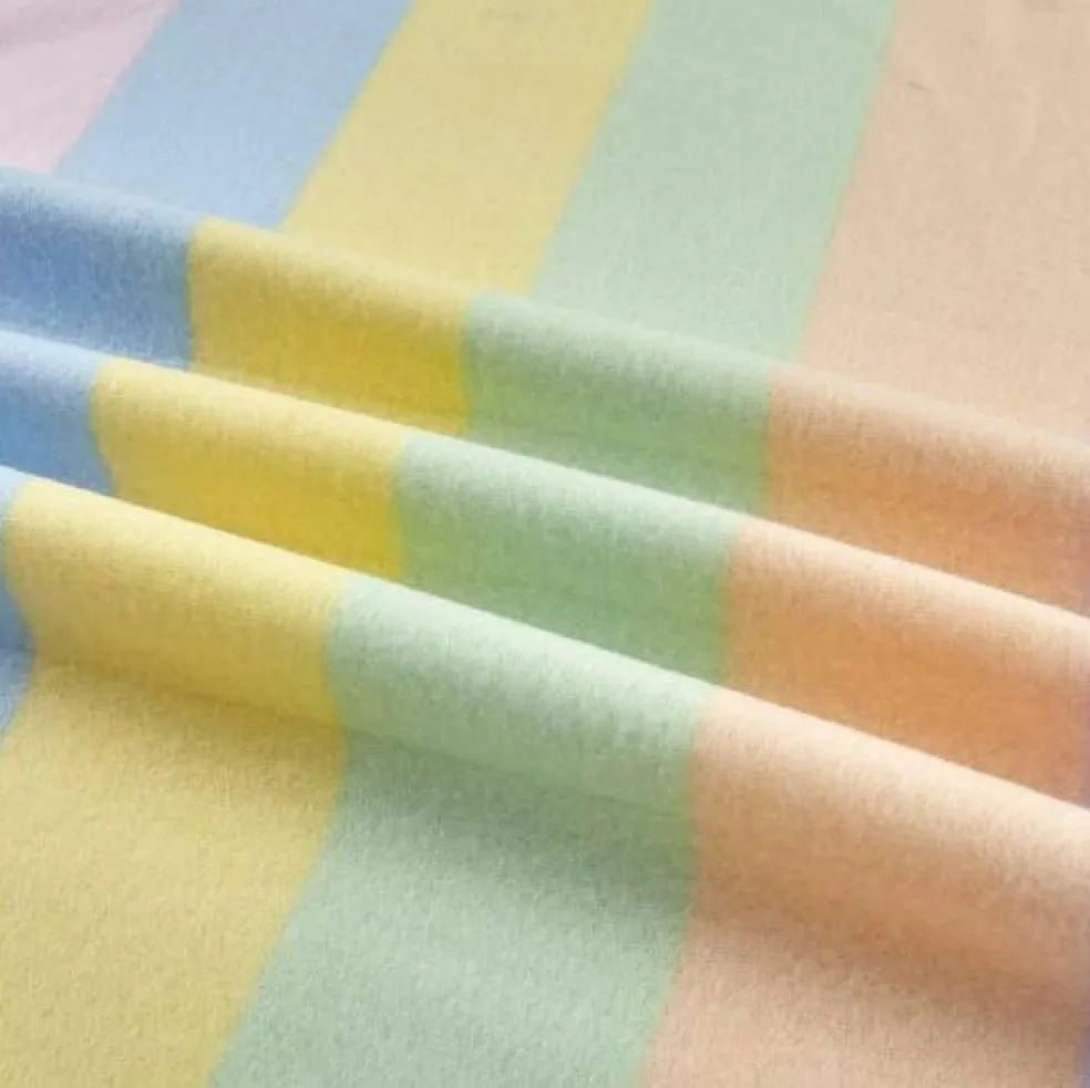 Polar Fleece 58" Pastel Stripe 3 Yard Pre-Cut Fabric