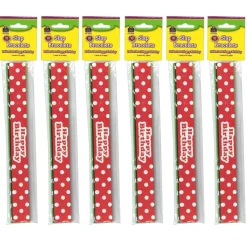 Polka Dots Happy Birthday Slap Bracelets, 10 Per Pack, 6 Packs