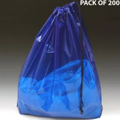 Poly Bag with Single Drawstring 16" x 18" | Crystal-Clear Clarity