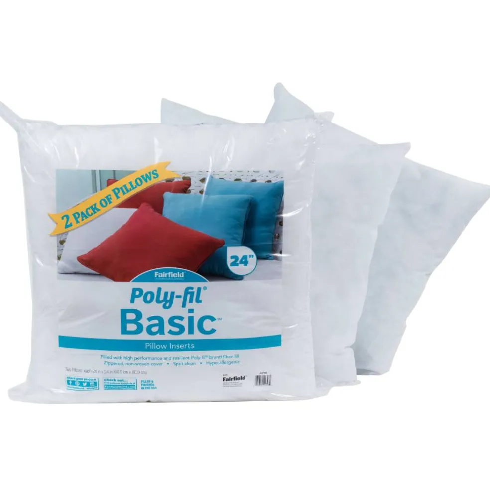 Poly-Fil® Basic™ 2ct. Pillow Inserts, 24" x 24"
