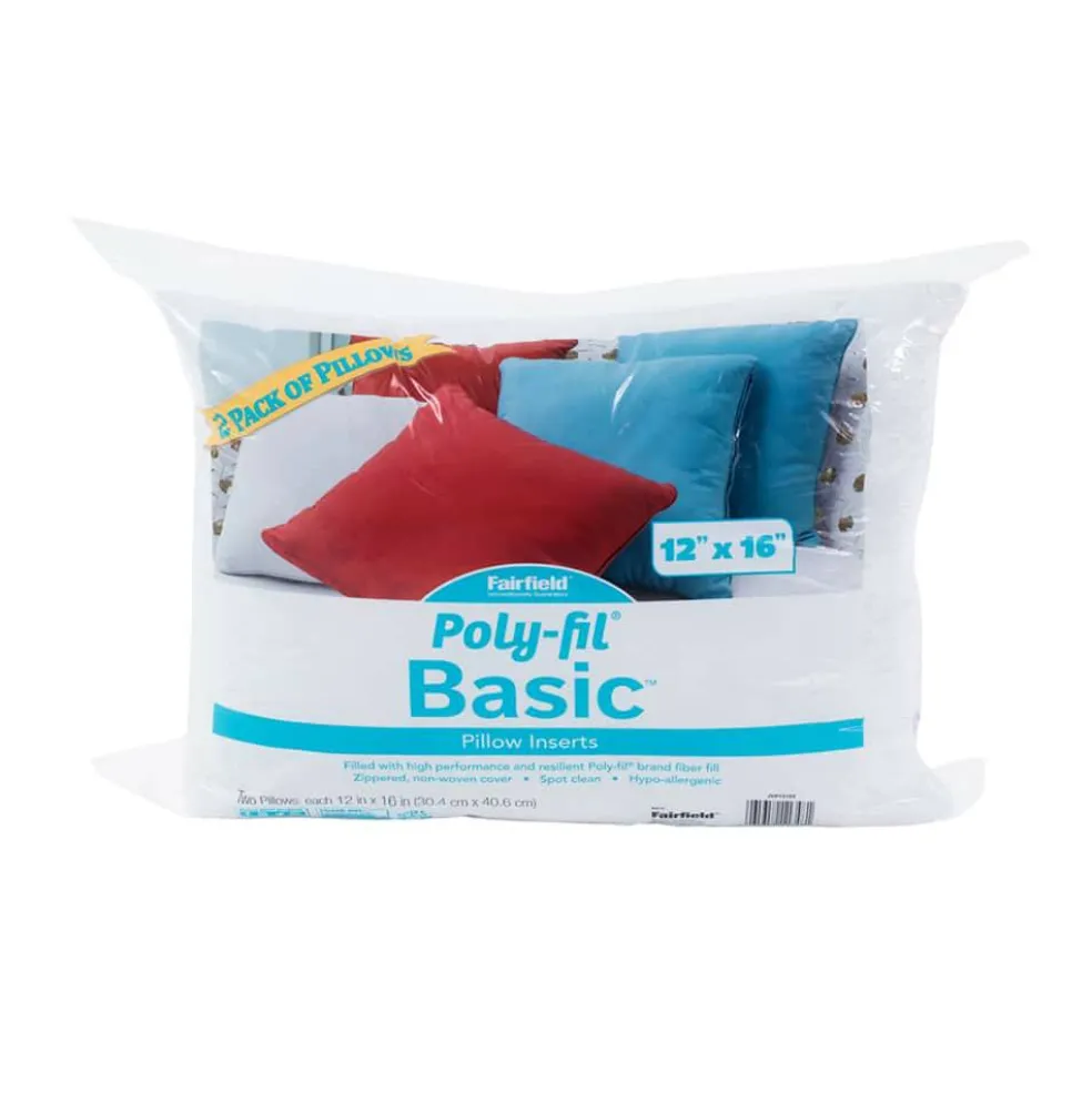 Poly-Fil® Basic™ 2ct. Pillow Insert, 12″ x 16″