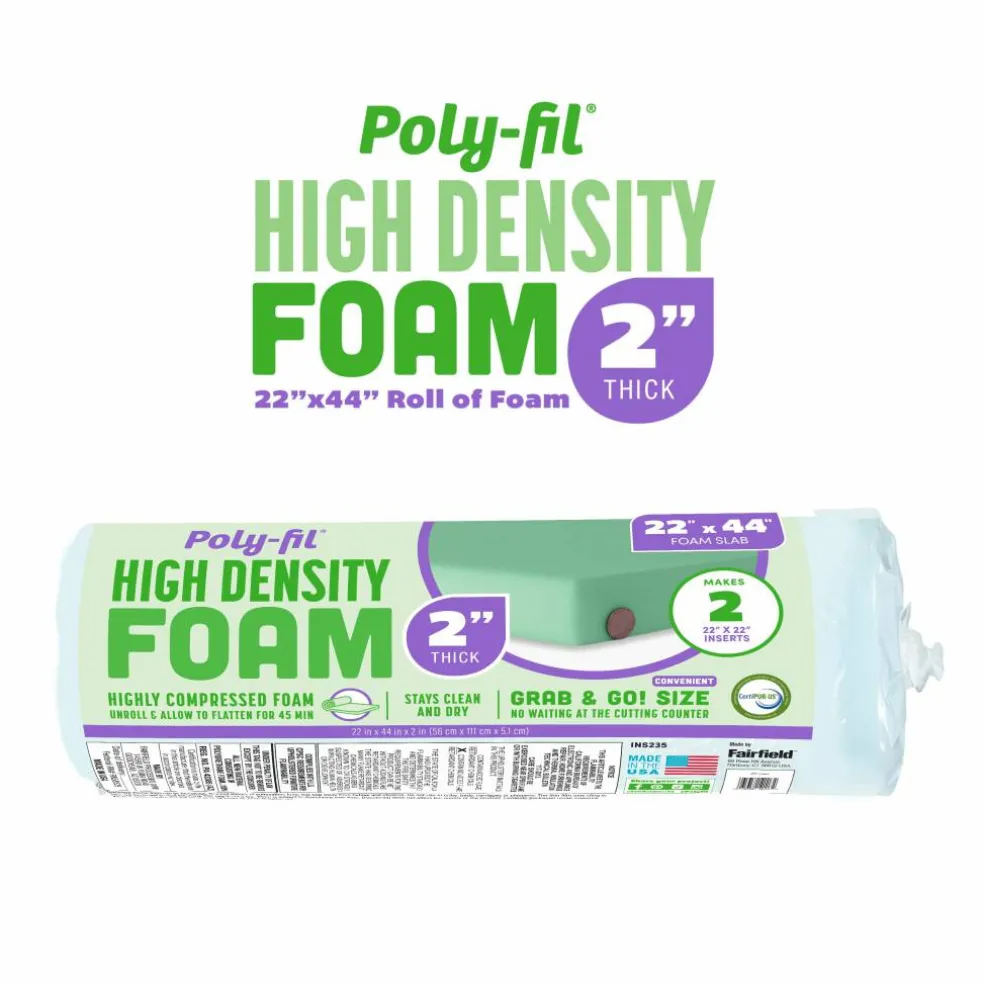 Poly-Fil® 2" High Density Foam, 22" x 44"