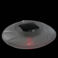 Pool Central 7.5" Clear Color Changing Solar Powered Floating Disc Pool Light