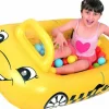 Pool Central® 3.75ft. Yellow Inflatable Kiddie Car Ball Pit & Pool Float