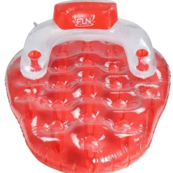 Pool Central® 65" Red & White Inflatable Strawberry Pool Water Lounge Float