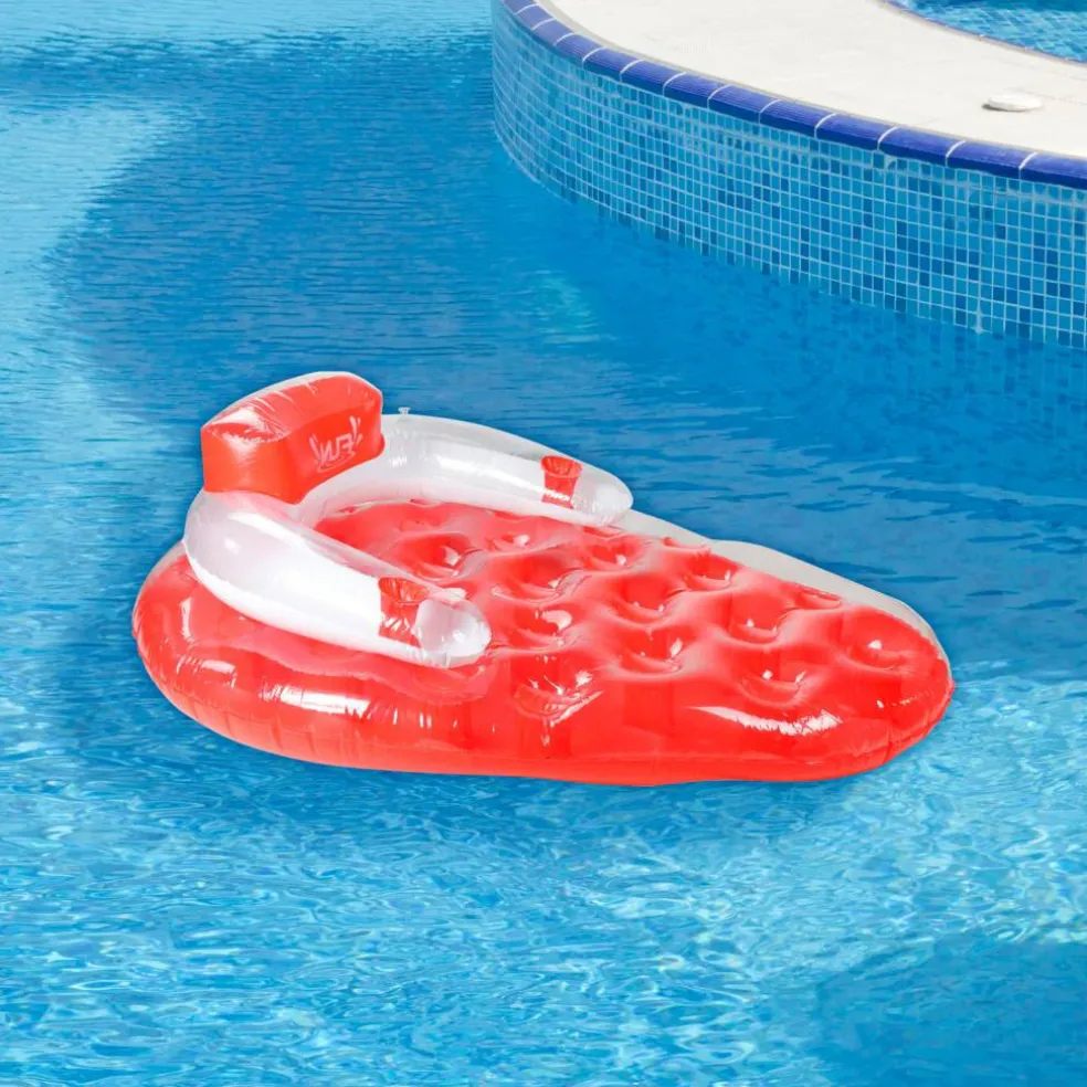 Pool Central® 65" Red & White Inflatable Strawberry Pool Water Lounge Float