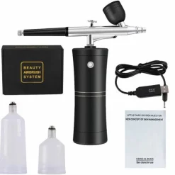 Portable Air Compressor Kit with Airbrush Gun – Spray Paint Tool for Nail Art, Tattoo, Crafts & Model Painting