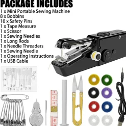 Portable Cordless Mini Sewing Machine for DIY Travel and Home Use