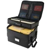 Portable Fireproof Document Box with Lock, 1832℉ Heat Insulated Two-Layer Storage for Files