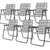 Portable Folding Lawn Chairs Set of 6 for Camping and Beach Trips