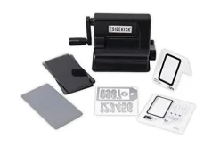 Portable Manual Die Cutting & Embossing Machine for Arts & Crafts, Scrapbooking & Cardmaking, 2.5” Opening, One Size, Tim Holtz Sidekick Starter Kit