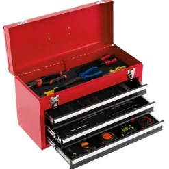 Portable Mechanic Tool Cabinet Box with 3 Drawers for Garage