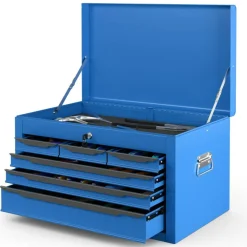 Portable Steel Toolbox 6 Drawer Ball Bearing Slides 120 lb Capacity