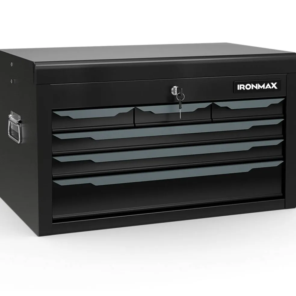 Portable Steel Toolbox 6 Drawer Ball Bearing Slides 120 lb Capacity