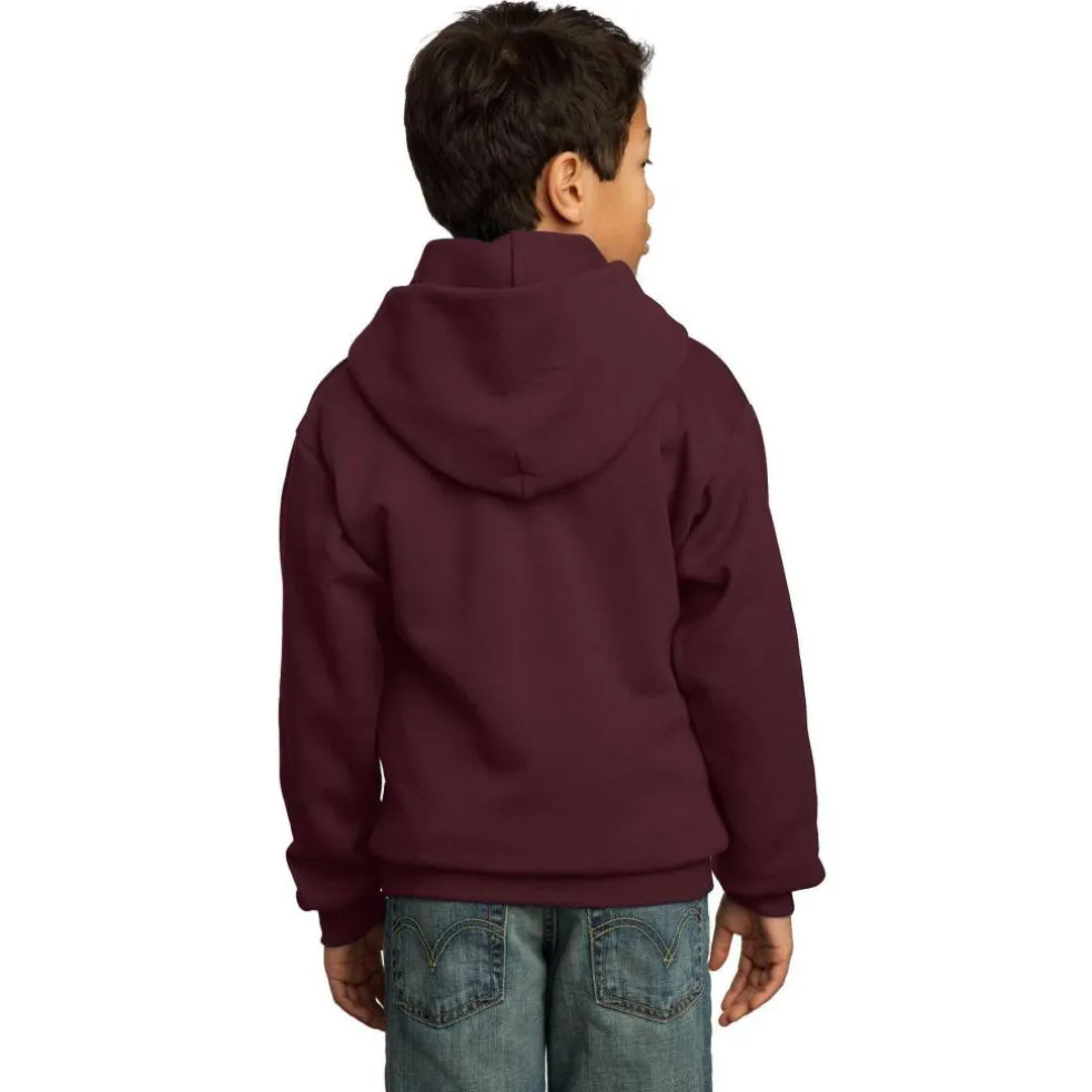 Port & Company® Colors Youth Core Fleece Pullover Hooded Sweatshirt