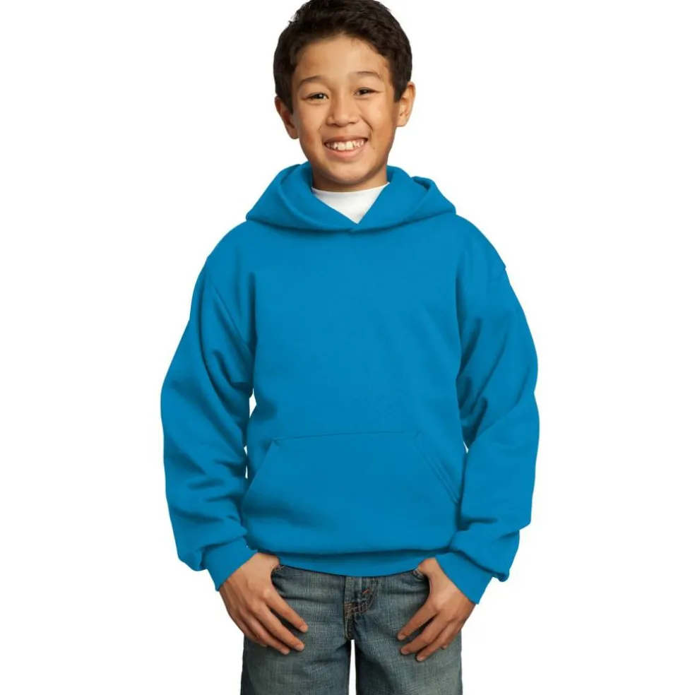 Port & Company® Colors Youth Core Fleece Pullover Hooded Sweatshirt