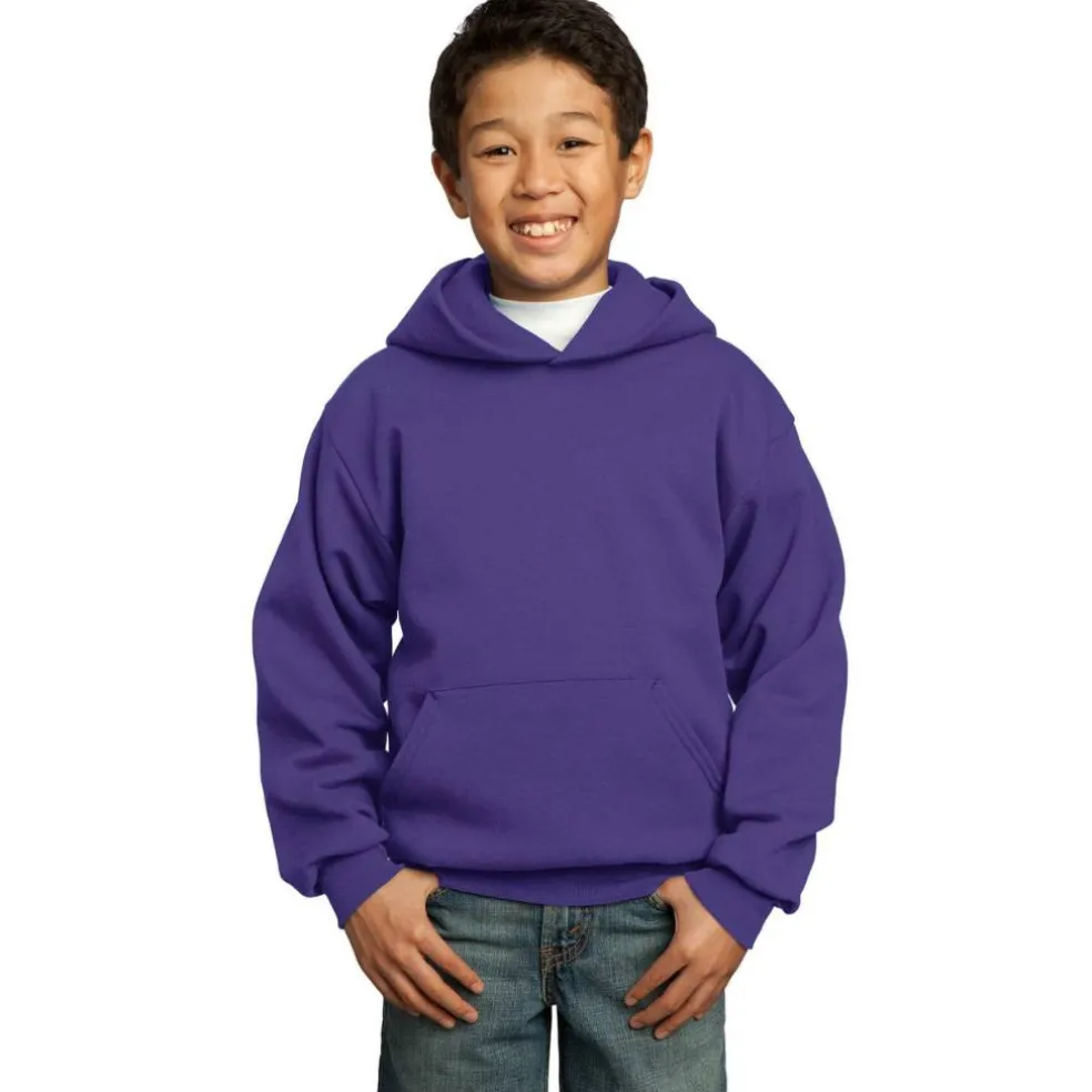 Port & Company® Colors Youth Core Fleece Pullover Hooded Sweatshirt