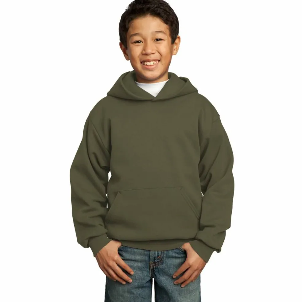 Port & Company® Colors Youth Core Fleece Pullover Hooded Sweatshirt