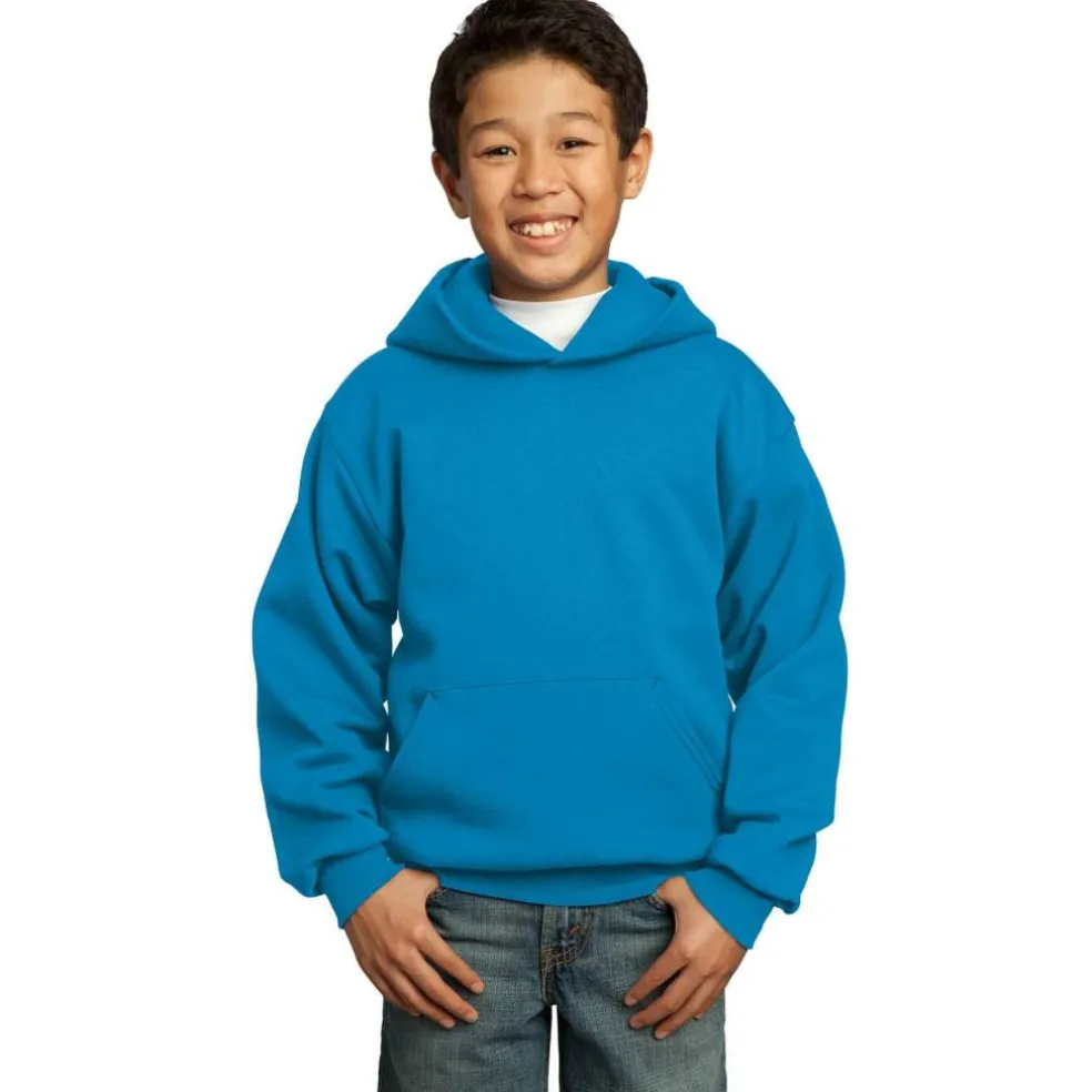 Port & Company® Colors Youth Core Fleece Pullover Hooded Sweatshirt