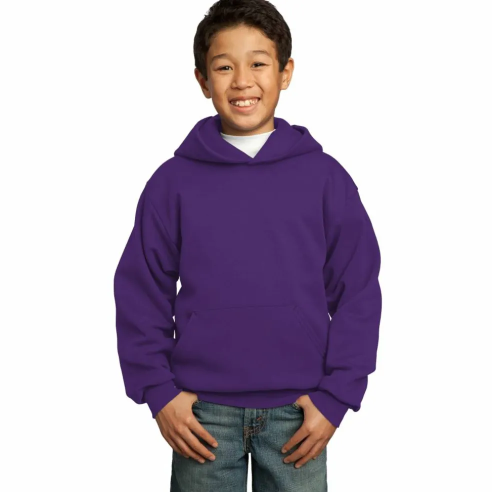 Port & Company® Colors Youth Core Fleece Pullover Hooded Sweatshirt