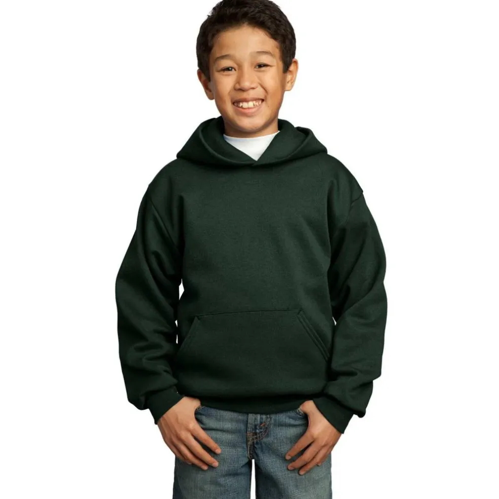 Port & Company® Colors Youth Core Fleece Pullover Hooded Sweatshirt