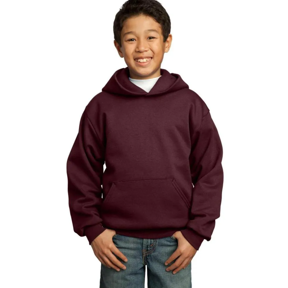 Port & Company® Colors Youth Core Fleece Pullover Hooded Sweatshirt
