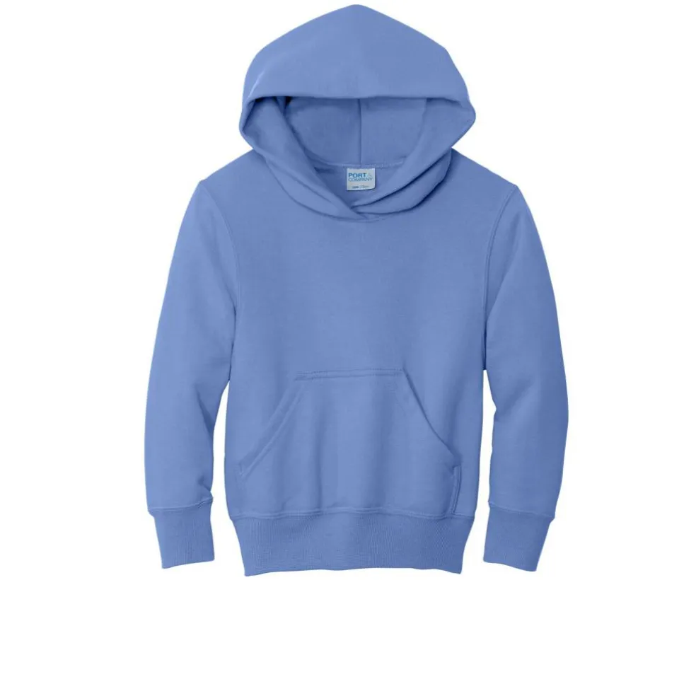 Port & Company® Colors Youth Core Fleece Pullover Hooded Sweatshirt
