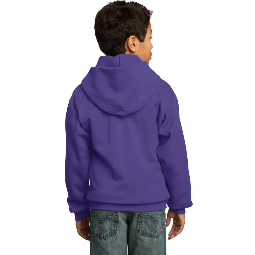 Port & Company® Colors Youth Core Fleece Pullover Hooded Sweatshirt