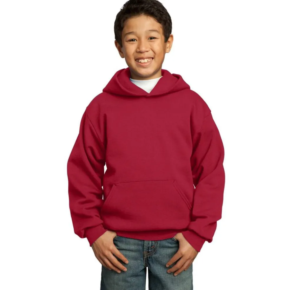 Port & Company® Colors Youth Core Fleece Pullover Hooded Sweatshirt