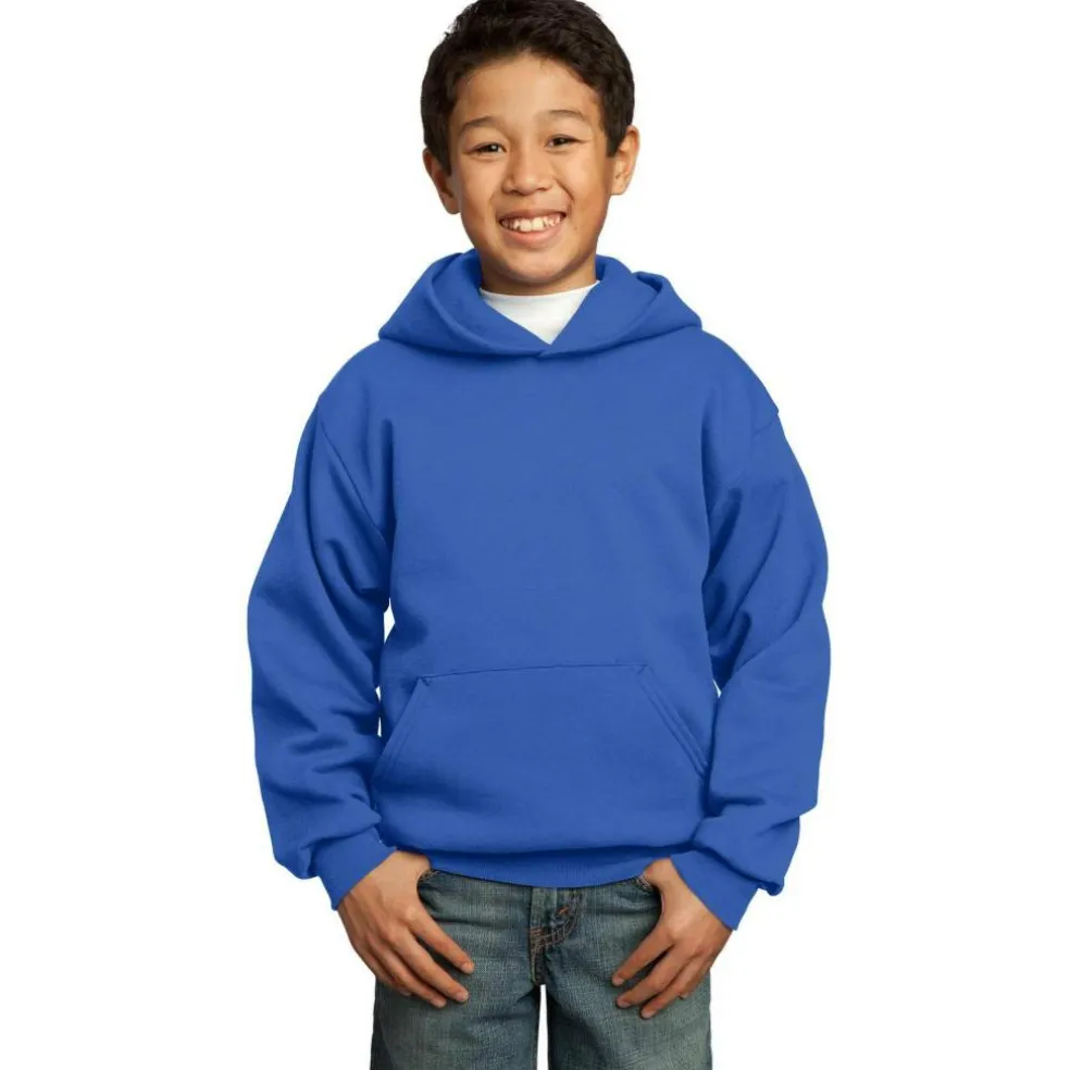 Port & Company® Colors Youth Core Fleece Pullover Hooded Sweatshirt
